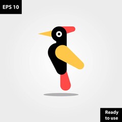 Woodpecker bird construction modern logo company, logo vector template design. Ready to use, easy for edit.