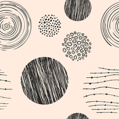 Seamless pattern with hand-drawn texture