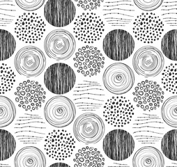 Seamless pattern with hand-drawn texture