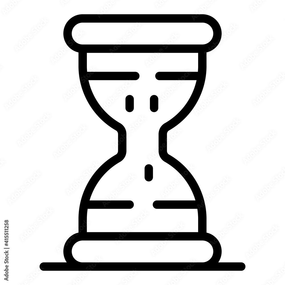Poster sand clock icon. outline sand clock vector icon for web design isolated on white background