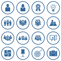 human resources icon set vector sign symbol
