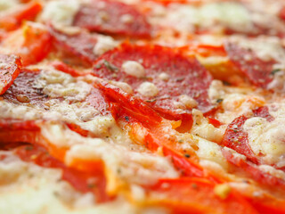 Appetizing pizza close up. Italian Cuisine