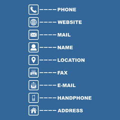 Fototapeta premium web icon, contact us icon vector symbol for business card name isolated illustrations white background