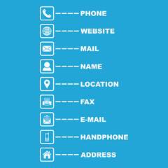 Fototapeta premium web icon, contact us icon vector symbol for business card name isolated illustrations white background