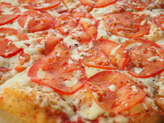Appetizing pizza close up. Italian Cuisine