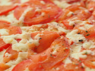 Appetizing pizza close up. Italian Cuisine