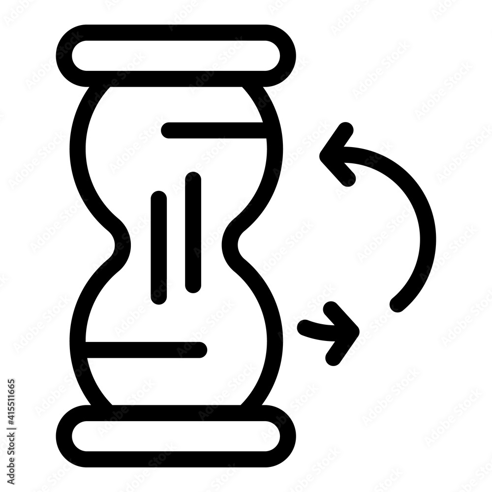 Poster shopping time icon. outline shopping time vector icon for web design isolated on white background