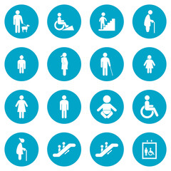 accessibility icon set public facilities icon set vector sign symbol