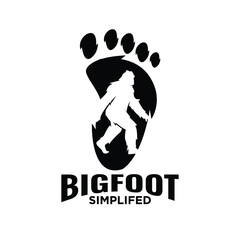 Big foot yeti logo icon design