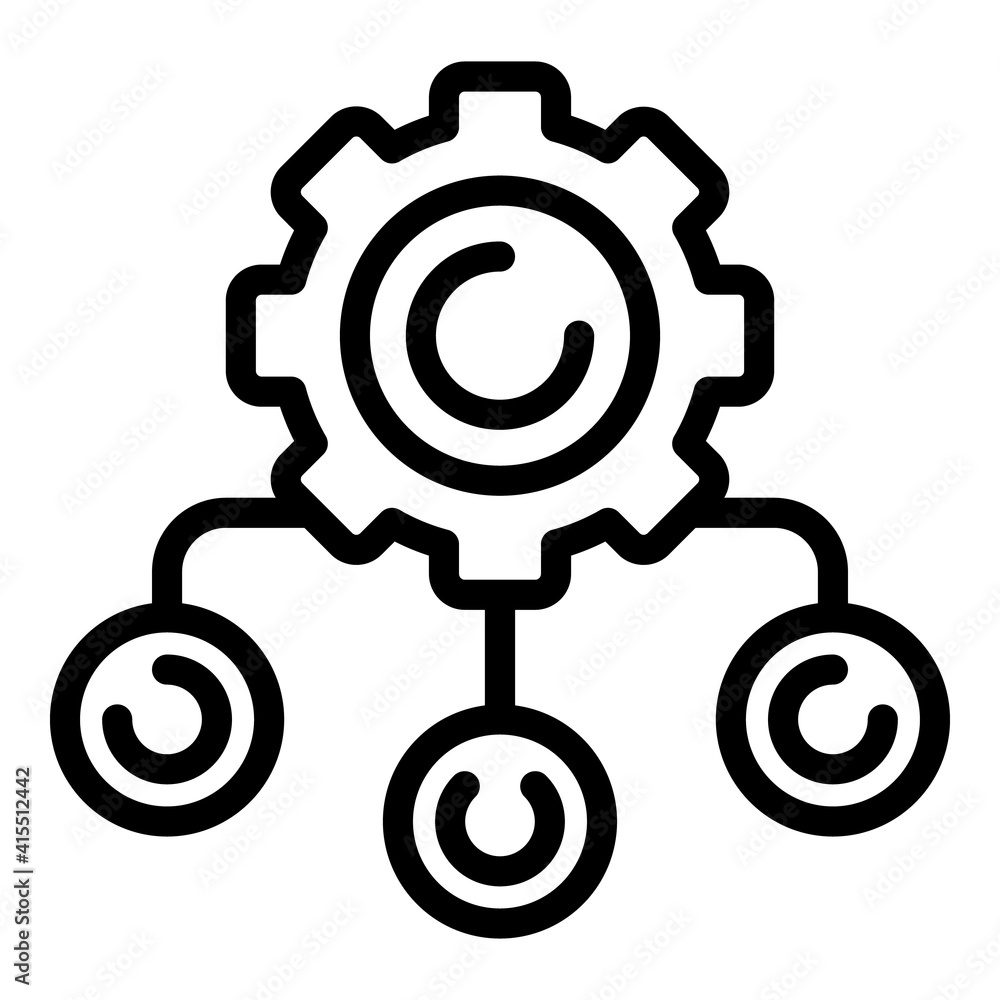 Poster project working system icon. outline project working system vector icon for web design isolated on w