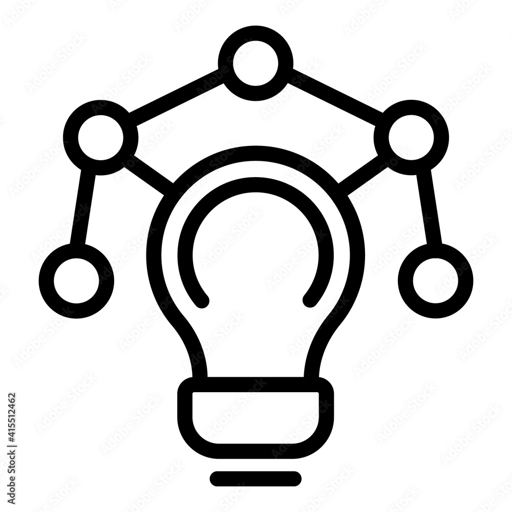 Poster project bulb icon. outline project bulb vector icon for web design isolated on white background