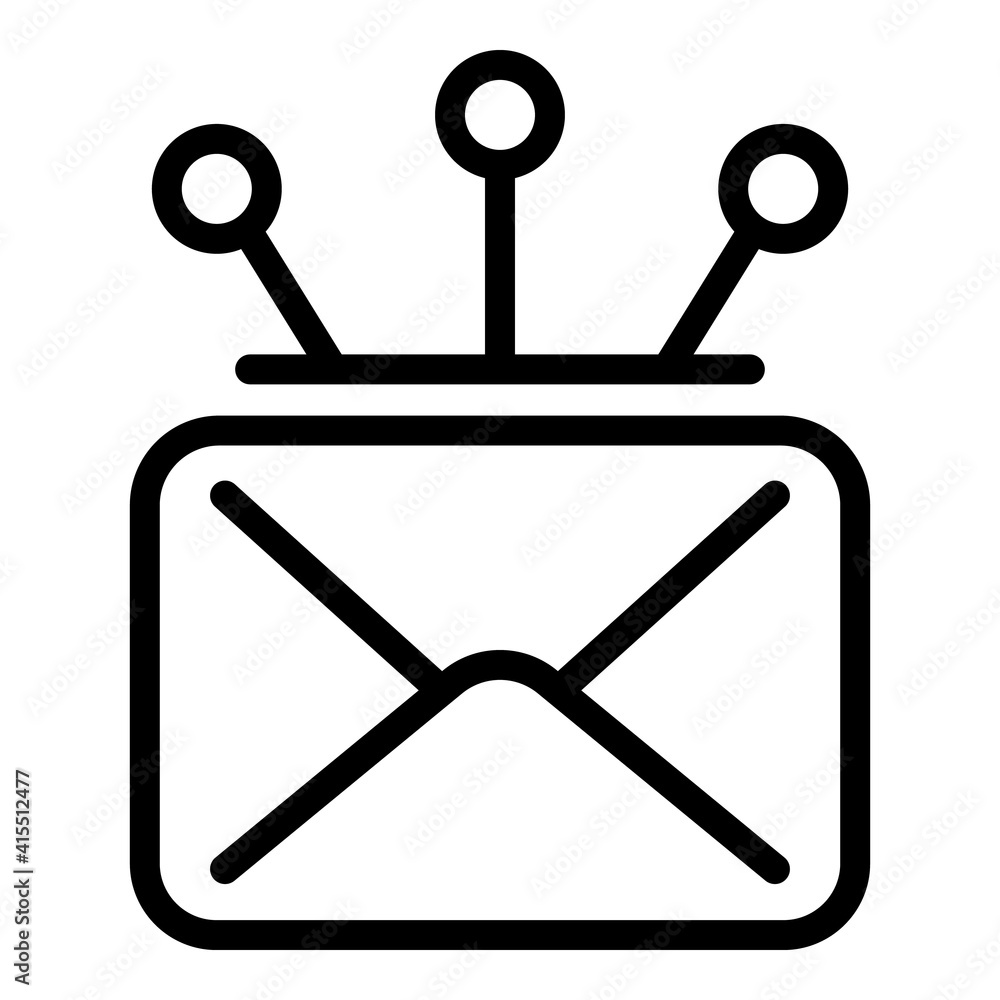 Poster campaign envelope icon. outline campaign envelope vector icon for web design isolated on white backg