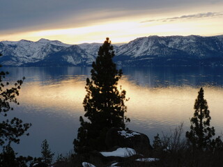 Sunset in Lake Tahoe, NV.