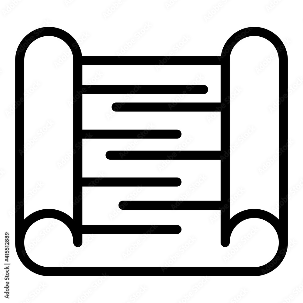 Aufkleber piece of paper icon. outline piece of paper vector icon for web design isolated on white background