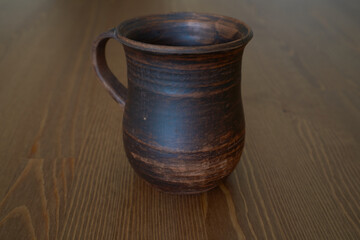 Ceramics, ceramic product mug with your own hands, made on a potter's wheel