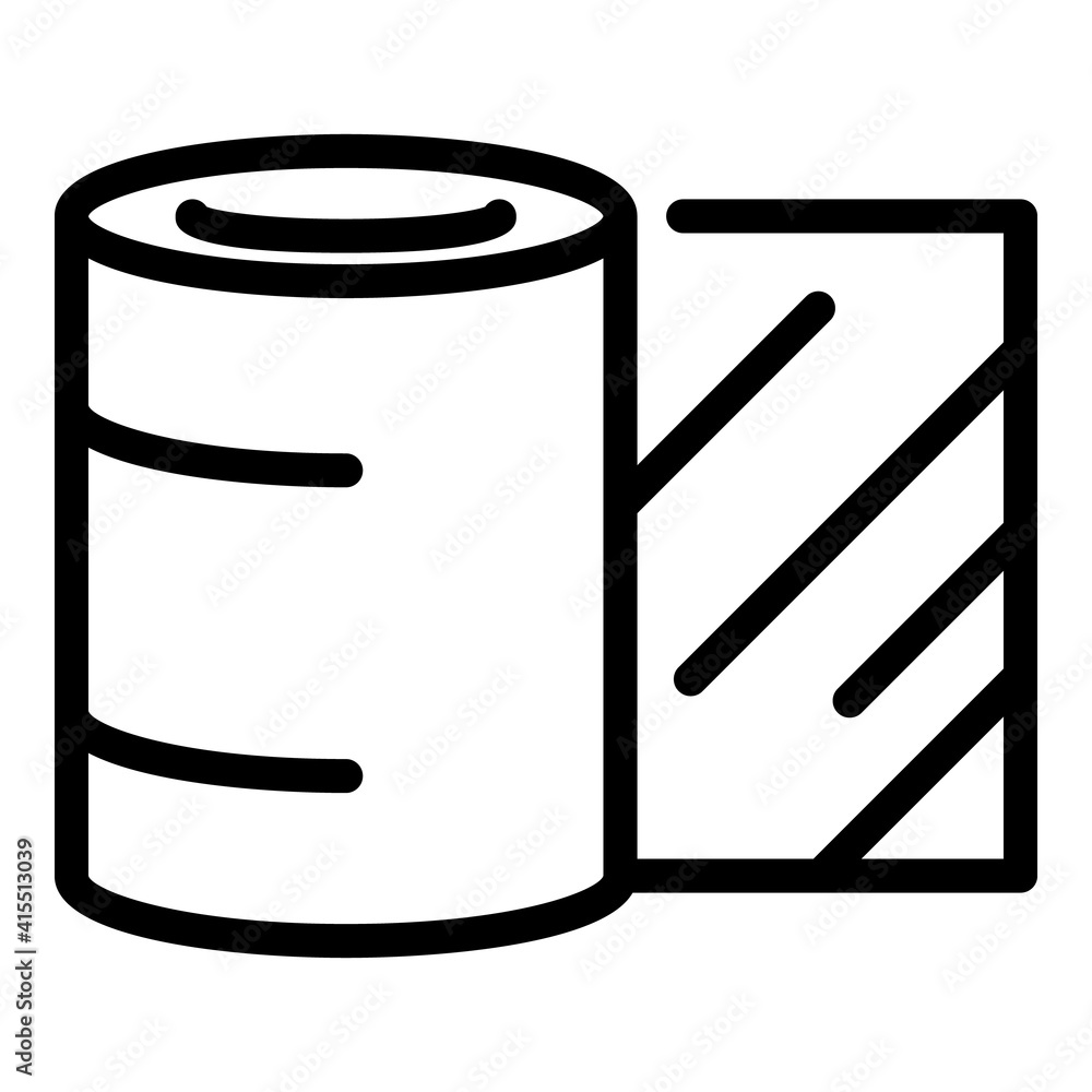 Poster Paper roll icon. Outline paper roll vector icon for web design isolated on white background