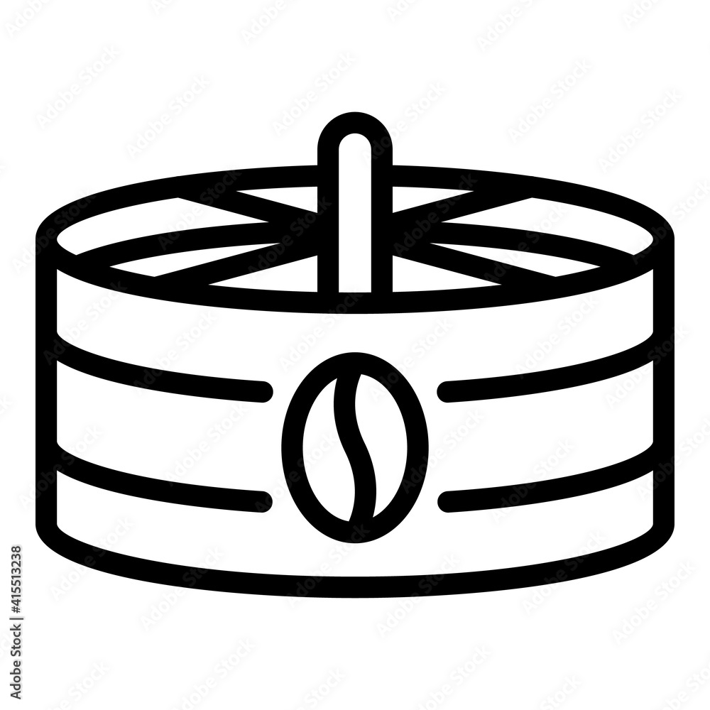 Poster coffee container icon. outline coffee container vector icon for web design isolated on white backgro