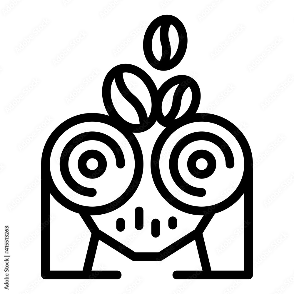 Poster grinder coffee machine icon. outline grinder coffee machine vector icon for web design isolated on w