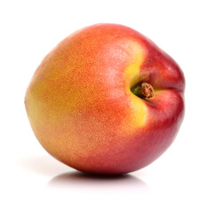 ripe ripe nectarine on white background