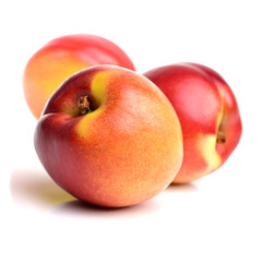 ripe ripe nectarine on white background