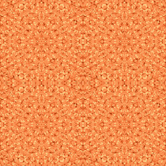 Seamless pattern. Orange-yellow shades. Autumn colors. Abstract flowers.