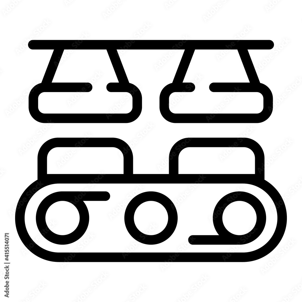 Poster pressing cheese machine icon. outline pressing cheese machine vector icon for web design isolated on