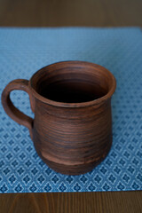 Ceramics, ceramic product mug with your own hands, made on a potter's wheel