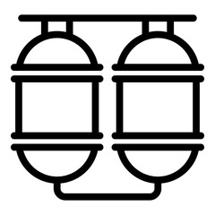 Raw milk container icon. Outline raw milk container vector icon for web design isolated on white background