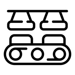 Pressing cheese machine icon. Outline pressing cheese machine vector icon for web design isolated on white background