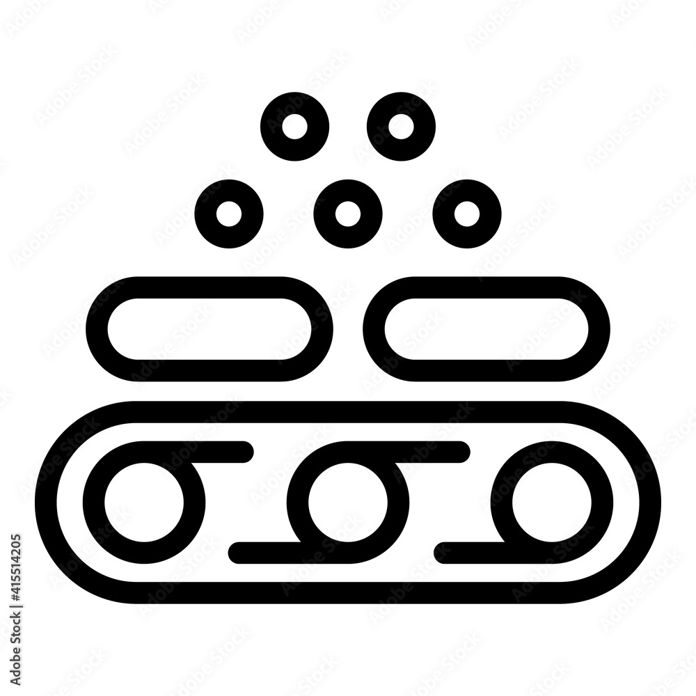 Poster salting cheese process icon. outline salting cheese process vector icon for web design isolated on w