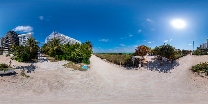 360 virtual tour photo Miami Beach Surfside sand and dunes