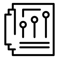 Marketing strategy icon. Outline marketing strategy vector icon for web design isolated on white background