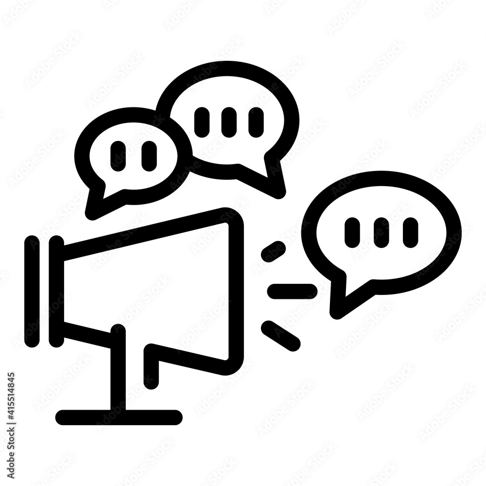 Poster megaphone ads icon. outline megaphone ads vector icon for web design isolated on white background