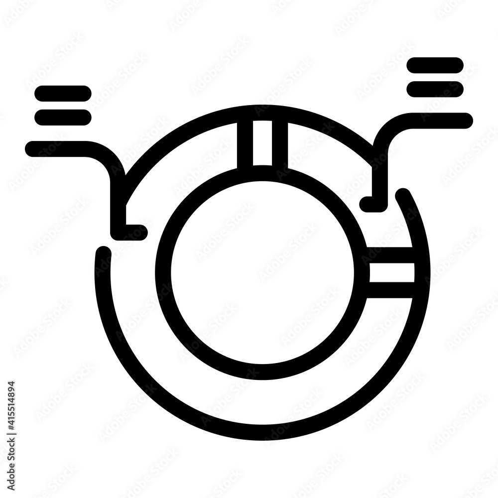 Poster marketing mix analysis icon. outline marketing mix analysis vector icon for web design isolated on w