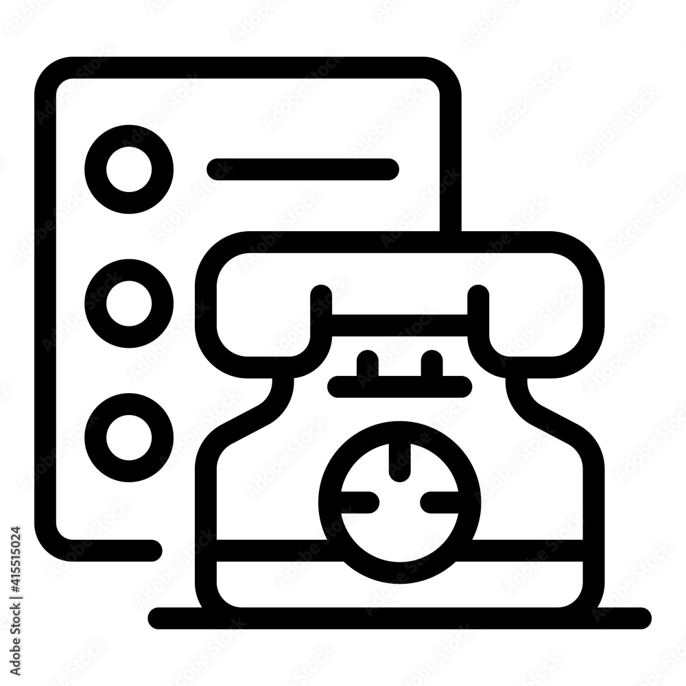 Poster phone checklist icon. outline phone checklist vector icon for web design isolated on white backgroun