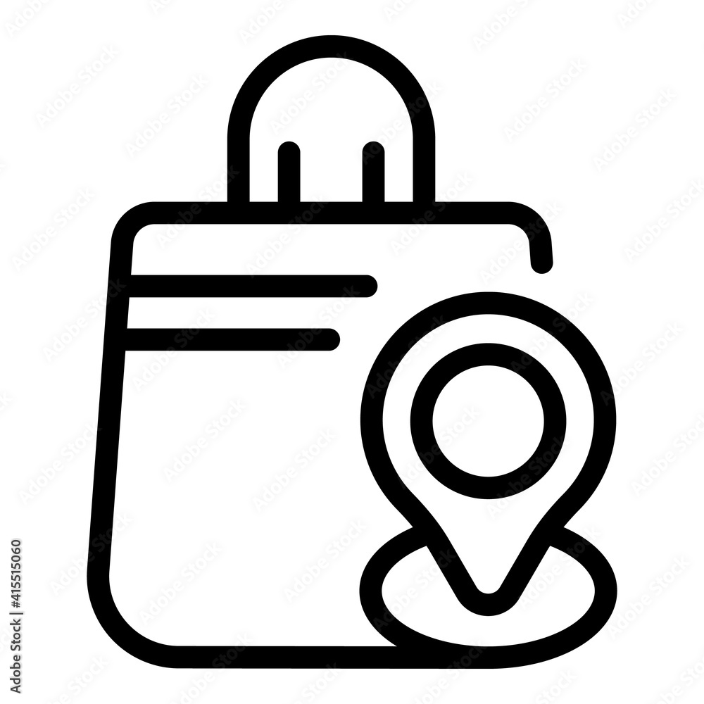 Poster product location icon. outline product location vector icon for web design isolated on white backgro
