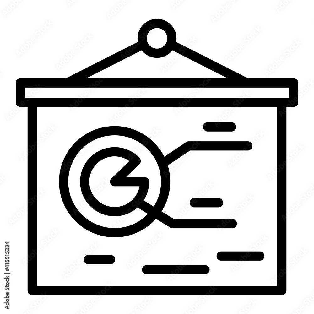 Poster market segmentation icon. outline market segmentation vector icon for web design isolated on white b