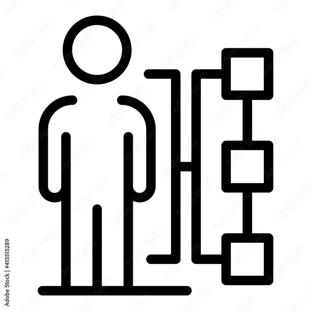 Poster customer targeting icon. outline customer targeting vector icon for web design isolated on white bac