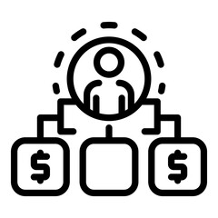 Consumer behavior icon. Outline consumer behavior vector icon for web design isolated on white background