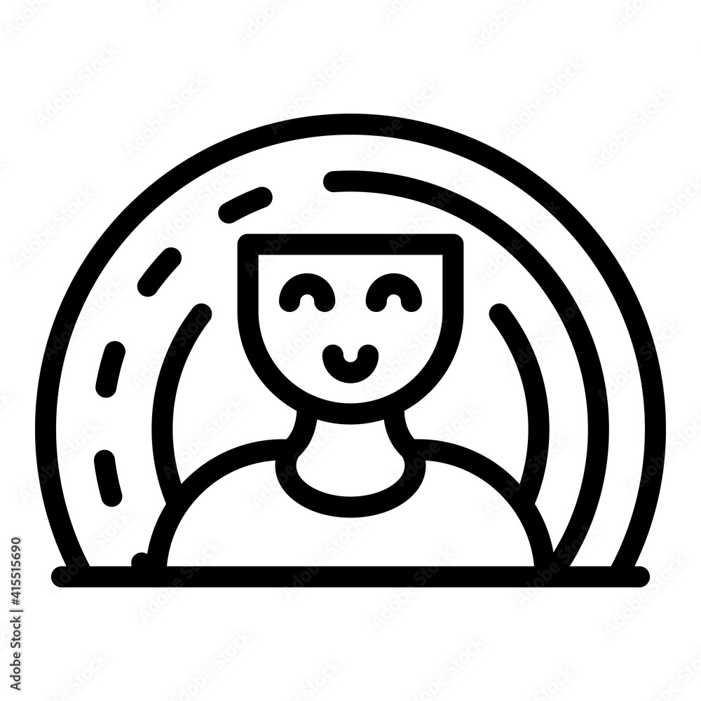 Poster customer service icon. outline customer service vector icon for web design isolated on white backgro