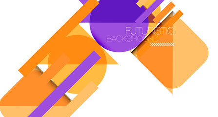 Clean minimal geometric abstract background with triangles and circles. Vector illustration for covers, banners, flyers and posters and other designs