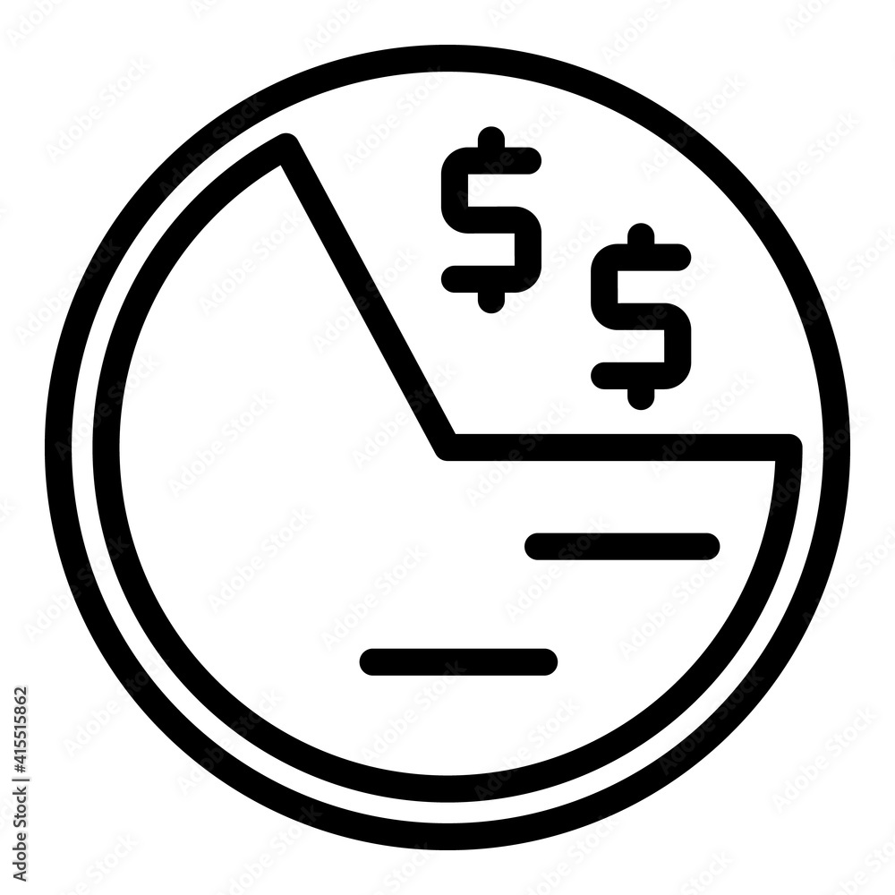 Poster share market analysis icon. outline share market analysis vector icon for web design isolated on whi