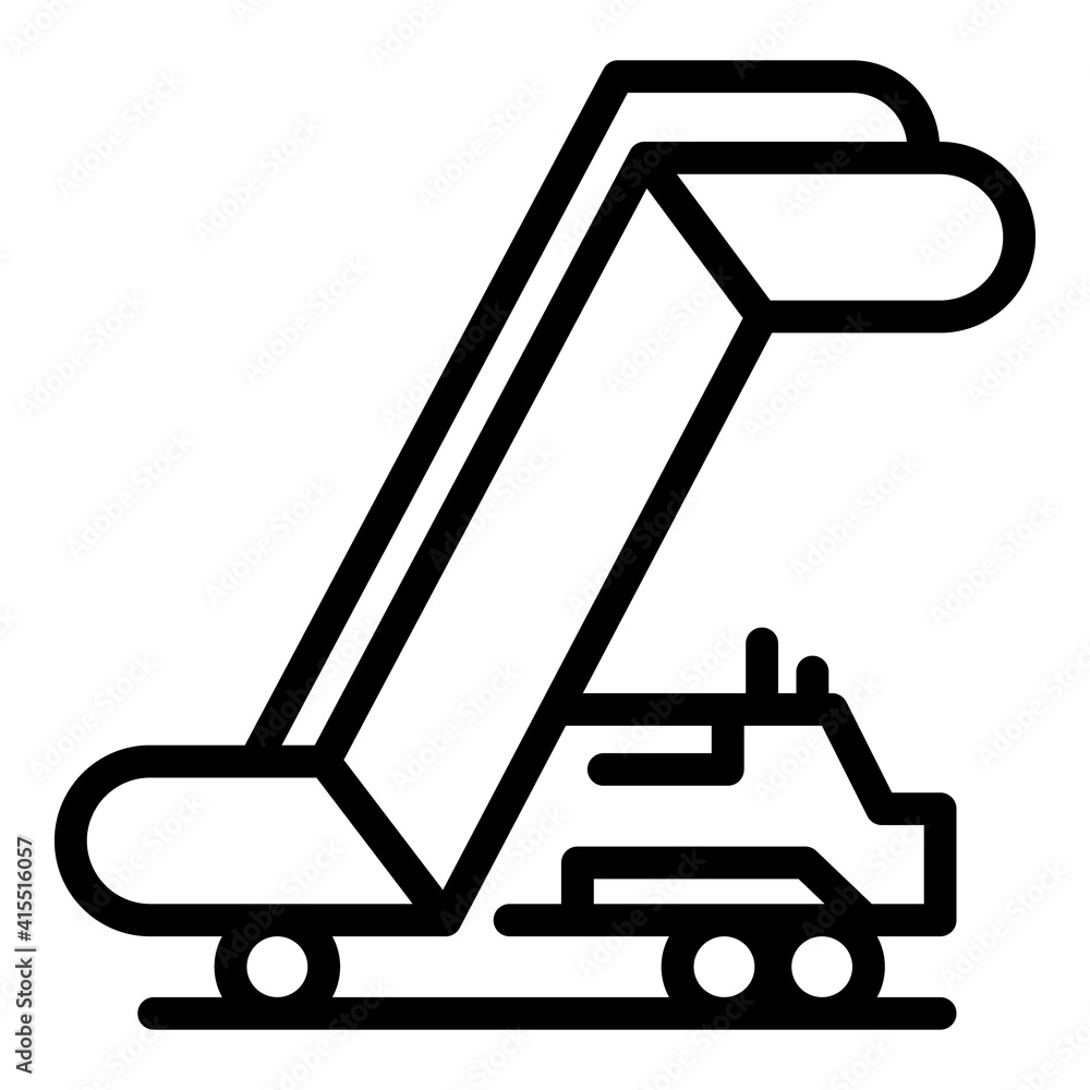 Poster boarding stairs icon. outline boarding stairs vector icon for web design isolated on white backgroun