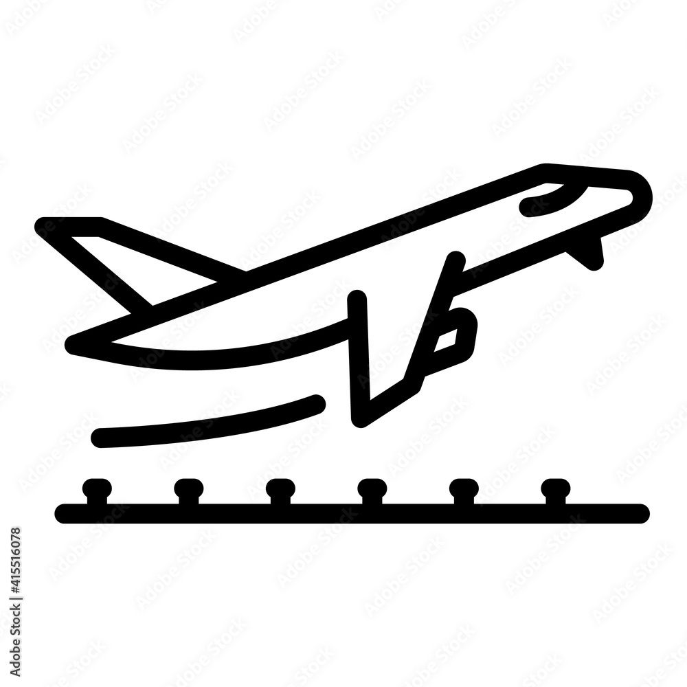Poster departure plane icon. outline departure plane vector icon for web design isolated on white backgroun