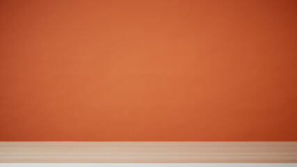 Empty top wooden table on color background. For product display