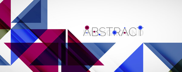 Set of vector triangle geometric backgrounds. Vector illustration for covers, banners, flyers and posters and other designs