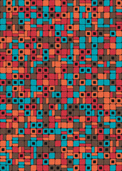 Abstract Geometric Pattern generative computational art illustration