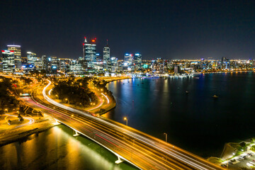 Fototapeta na wymiar Perth night city