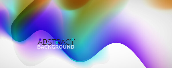Fluid color gradient abstract background, trendy colorful wallpaper. Vector illustration for placards, brochures, posters, banners and covers