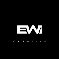 Fototapeta premium EWI Letter Initial Logo Design Template Vector Illustration